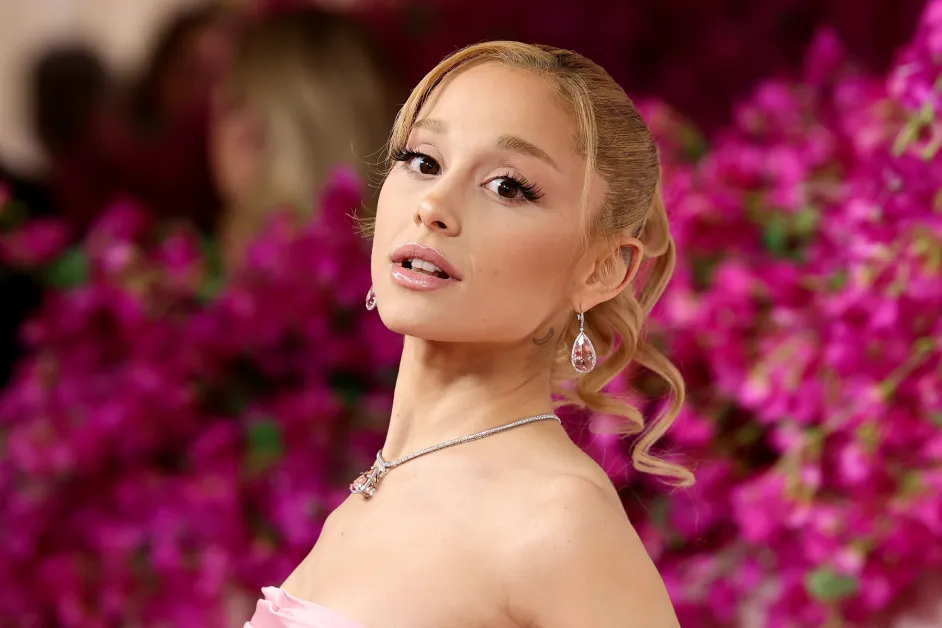 Ariana Grande poses in a promotional photo for her Eternal Sunshine album era.