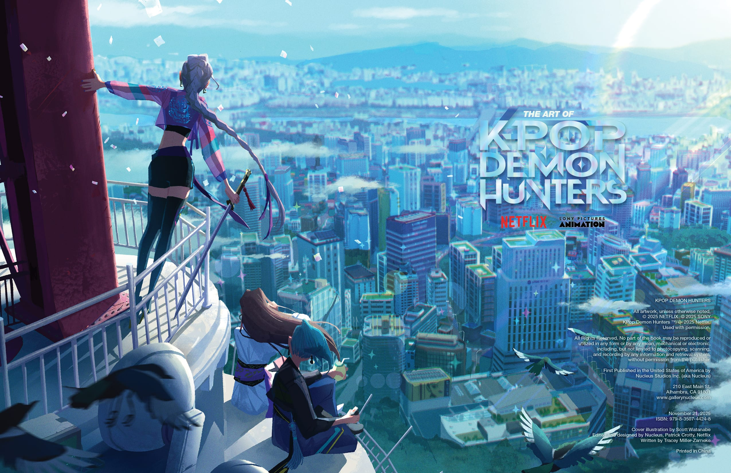 Concept art of characters from KPop Demon Hunters included in the new digital art book