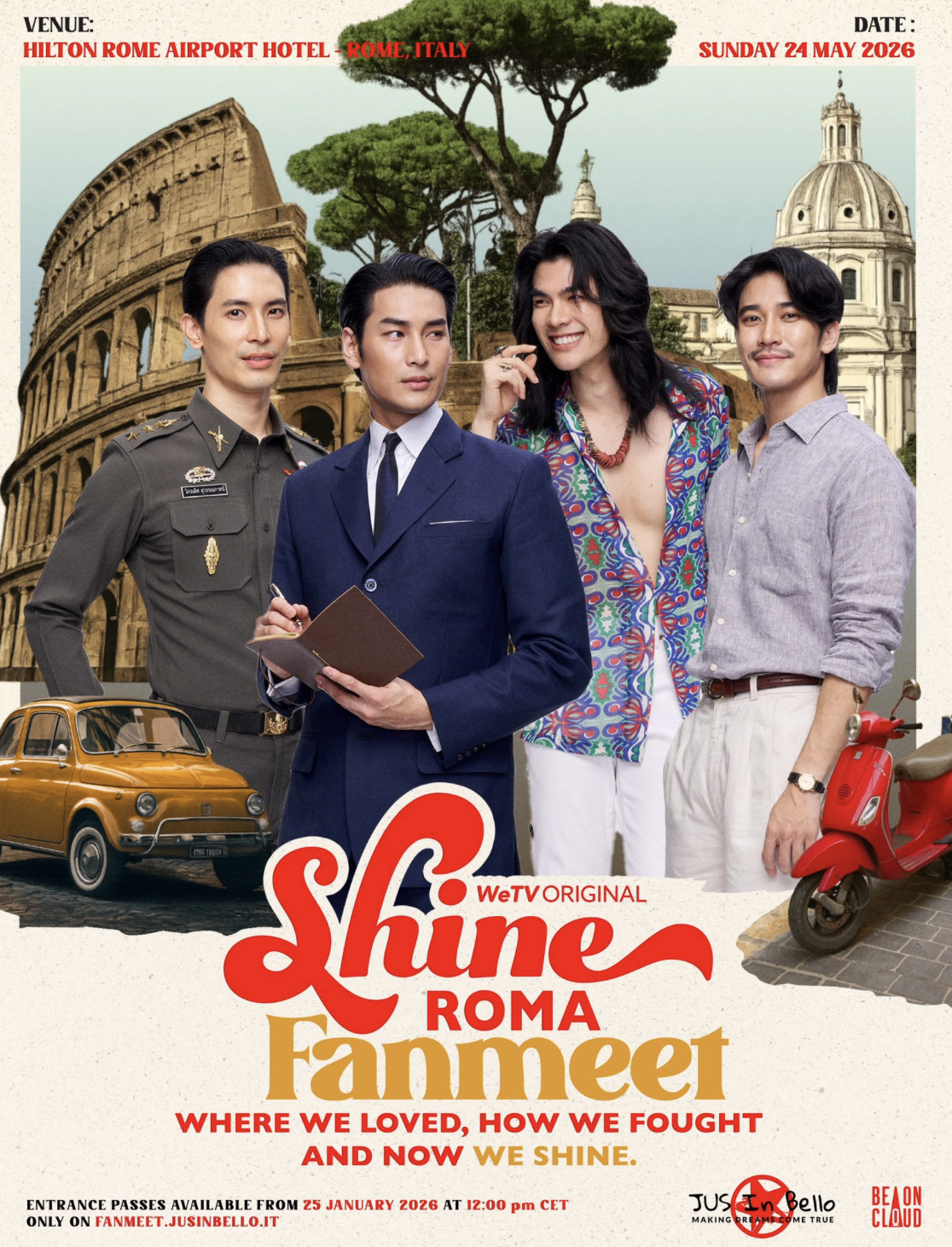 ‘Shine The Series’ stars Apo,Mile,Son and Euro announce Rome fanmeet