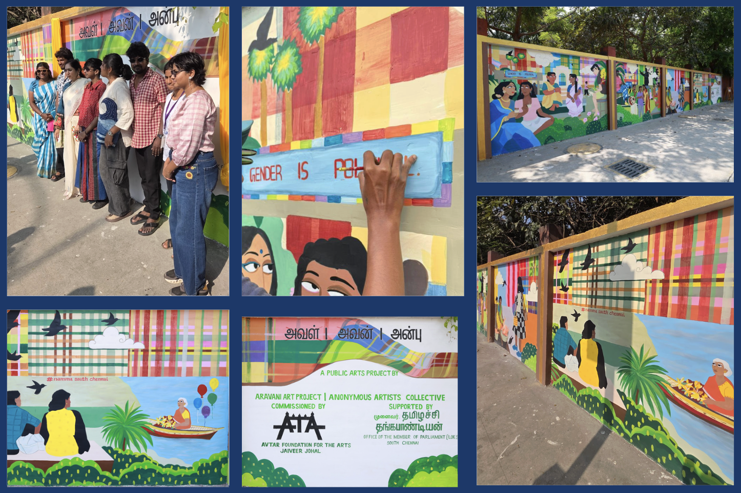 அன்பு | Love : Public art mural in South Chennai celebrates queerness, Tamil culture and collaborative spirit