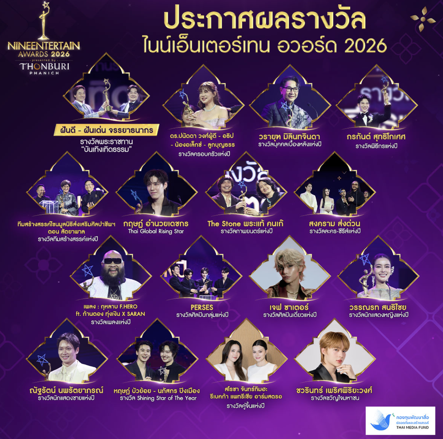 NineEntertainmentAwards 2026 : Jeff Satur, NuNew, FreenBecky and more take home awards