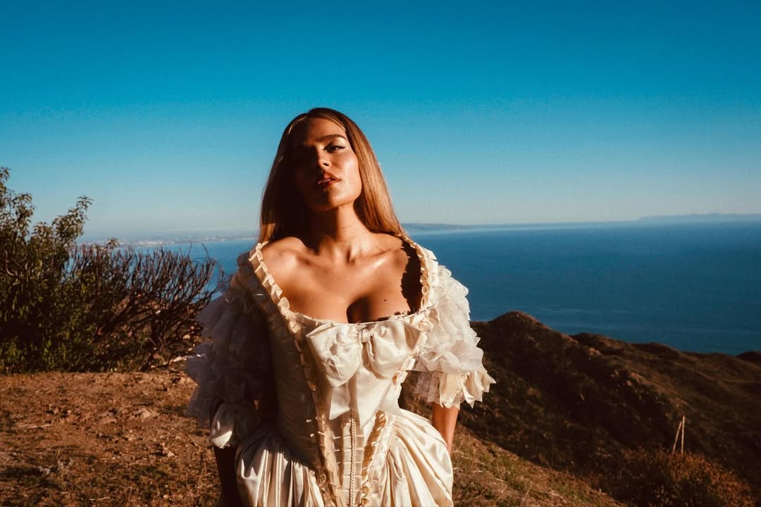 princess polly baby blue dress Karol G Celebrates Birthday in a Fully Sheer Top Pulled Together by Strings