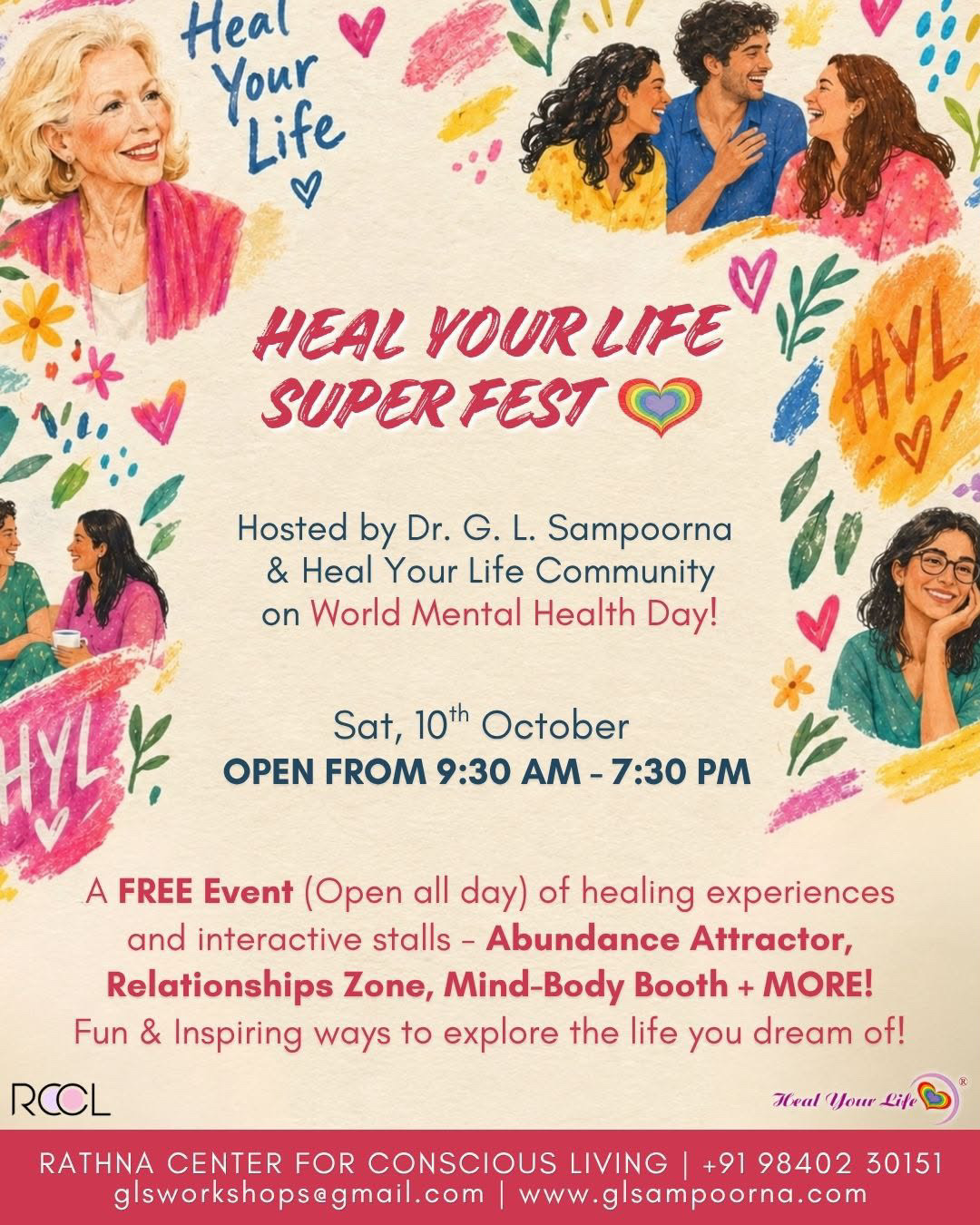 Heal Your Life Super Fest : Chennai fest celebrates metaphysical teacher Louise Hay's 100th birth anniversary on World Mental Health Day
